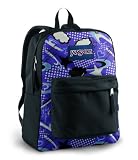 JanSport Classic SuperBreak Backpack, Black/Queens Purple Day Dreamin