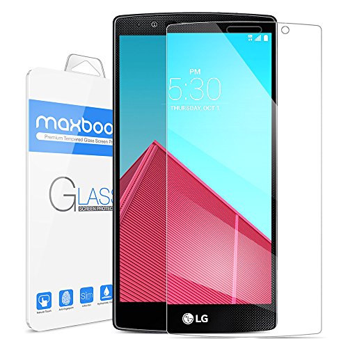 LG G4 Screen Protector, Maxboost [Tempered Glass] Premium Durable Glass Screen Protector For LG G4 2015 - 0.3mm Screen Protection Case Fit 99% Touch Accurate[Lifetime Warranty]