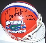 Chris Leak Autographed Florida Gators National Championship Logo Mini Helmet with "2006 CHAMPS!" inscription