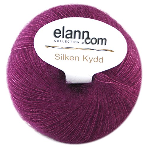 elann Silken Kydd Yarn | 5 Ball Bag | Raspberry Wine-14