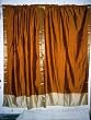 2 Brass Gold Art Silk Sari Curtains Drapes Panels Window Dressing 83x44 Inch