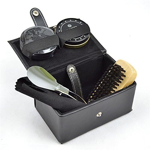 Shoe Care Military 6 Pieces Outdoor Travel Shoe Shine Kit Keep Leather Shoes Shinny Cleaning Tool Retail Package
