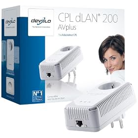 Devolo - 0DV-1359 - Adaptateur CPL 200Mbp/s HomePlug AV avec prise int�gr�e