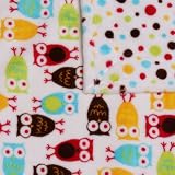 Owl & Polka Dot Unisex Minky Mini Blanket - Great Baby Shower or Newborn Gift Idea for Boys or Girls