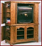 2-Piece Entertainment w/Side Storage-Maple (Natural Finish)