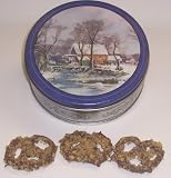 Scott's Cakes Milk Chocolate Covered Pretzel with Walnuts in a Mini Homestead Tin