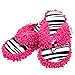 Lazy One Zebra Fuzzy Thong Slippers for Womens L/XL