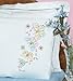 Jack Dempsey Needle Art 1800143 Lace Edge Pillowcase, Fluttering Butterflies with Lace Edge Finish, 20-Inch by 30-Inch, White