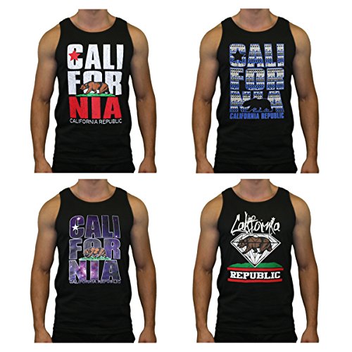 California Republic Graphic Designs Tank Top for Men
