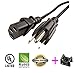 AC Power Cord Cable for Sanyo Plasma HDTV DP42740 DP50740 DP50741-6ft