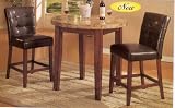 519QZE4%2BPZL. SL160  3pc Bar Pub Table & Stools Set Dark Brown Finish