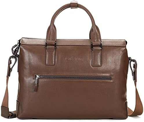 Wild Rhino Men's Briefcase Business Bag Imported First Layer Of Leather Man Bag Casual Handbag Cross-section Brown