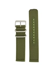Nylon Watch Band Military Sport Strap Army Green Stainless Heavy Buckle 22 millimeter