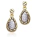 Petite Glamour: Gold Vermeil Dangling Teardrop Earrings with CZ diamond