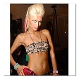Paris Hilton Color Matte Photograph - 12x12 Inches (Wearing Tube Top & Short Skirt)
