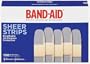 Johnson & Johnson Band-Aid Sheer Adhesive Bandages, 3/4 x 3, 100 per Box