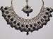Designer Black Kundan Necklace Earrings Ethnic Indian Trendy Unique Jewelry Set
