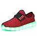 O&N Kid Boy Girl Upgraded USB Charging LED Light Sport Shoes Flashing Fashion Sneakers