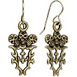 Flaming Shield of Skulls Earrings