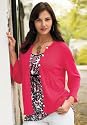 Pointelle-Trim Cardigan