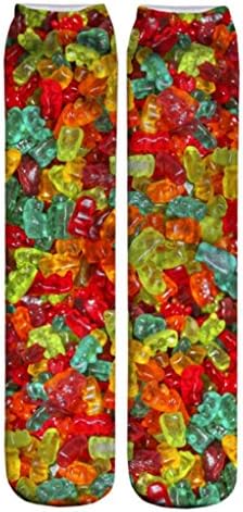 Jelly Bear Snacks 3D Printing Style Wild Fashion Harajuku Calcetines Stockings