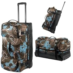 Reisetrolley DANIEL RAY Koffer Trolley // QAMINO // Floral Style Reisetasche - BRAUN T�RKIS