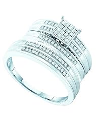 0.25CTW DIAMOND MICRO PAVE TRIO SET