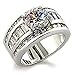 Bianca: 5.2ct Russian Ice on Fire CZ 3 in 1 Stacked Bridal Wedding Ring Set, 3068, 925 Silver