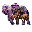 A Herd of Elephants Shaped Jigsaw Puzzle by David Penfound 1000pc