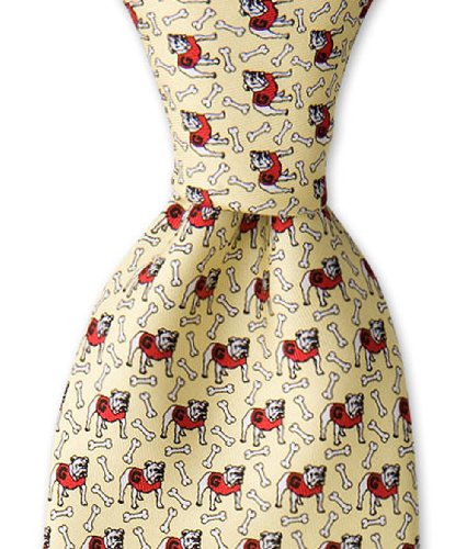 Georgia Bulldogs Bulls and Bones Neck Tie, Yellow