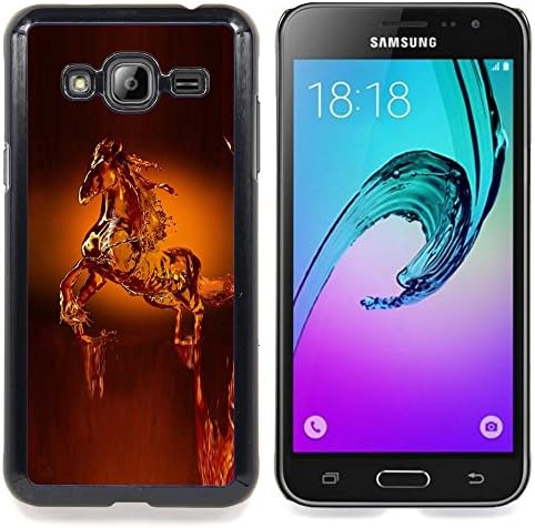 /Skull Market/ - Horse Wax Art Statue Animals Crown For Samsung Galaxy J3 - Hand Painted Custom Luxury Cover Case -