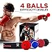 Boxing Reflex Ball by Champs - Boxing Equipment Fight Speed, MMA Boxing Gear Pro Punching Ball - Great for Reaction Speed and Hand Eye Coordination Training Reflex Bag Alternative (Set of 4)