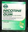 2MG NICOTINE GUM, Cool Mint, 100 PIECES
