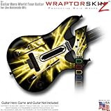 Lightning Yellow Skin fits Band Hero, Guitar Hero 5 & World Tour Guitars fo ....