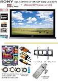 Sony KDL-52NX800 1080P 52 Inch LCD HDTV With The Ultimate HDTV Accessory Kit Includes Tilting Wall Mount + (2) 6FT Hdmi 1.3B Cables, 6FT Audio Interconnect Cable Screen Cleaner + Surge Protector