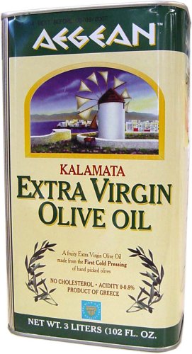 Aegean Kalamata Extra Virgin Olive Oil (Greek) 3 liter can by Aegean