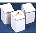 3 Leather Ring Displays White Showcase Gold Trim 2.75"