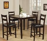 Coaster 5-Piece Dining Set Ladder-Back Barstools