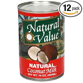 Natural Value Coconut Milk, 14-Ounce Containers (Pack of 12)
