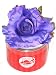 Red Hat Society Purple Silk Flower Pin