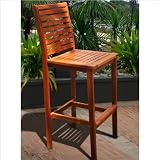 VIFAH V495 Outdoor Wood Bar Chair
