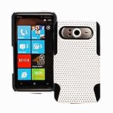 Black & White Hybrid 2 in 1 Gel Rubber Skin Cover and Molded Premium Hard P ....