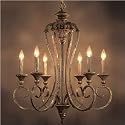 Liz Jordan Lighting LJW12057 Antique Gold Harrington Park Foyer Chandelier from the Harrington Park Collection LJW12057