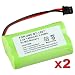 eForCity 2 pack BT1007 Compatible with Uniden Home Cordless Phone Battery