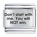 Don't Start With Me Italian Charms Bracelet Link