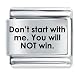 Jewelry : Alphabet Don't Start Laser Italian Charms