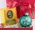 Kona Coffee Blend and Bright Christmas Ornament in Red Gift Box, 4 Oz Ground