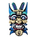 Hand-carved Himalayan Tibetan Mask