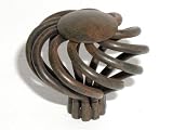 38mm Dia Large Flower Twist Knob - Patine Rouge