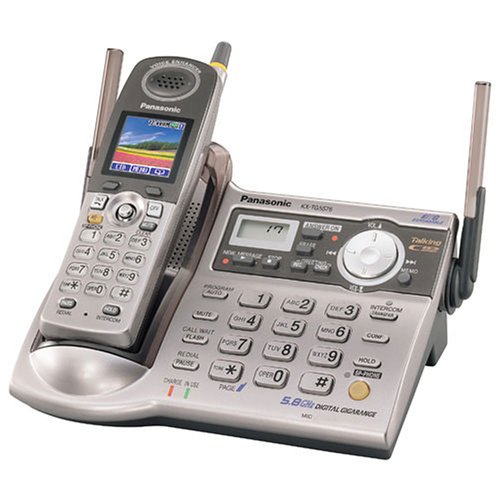 Panasonic GigaRange KX-TG5576M 5.8 GHz DSS Expandable Cordless Phone with Answering System and Color LCD on Handset (Metallic Grey) Panasonic GigaRange KX-TG5576M 5.8 GHz DSS Expandable Cordless Phone with Answering System and Color LCD on Handset (Metallic Grey)